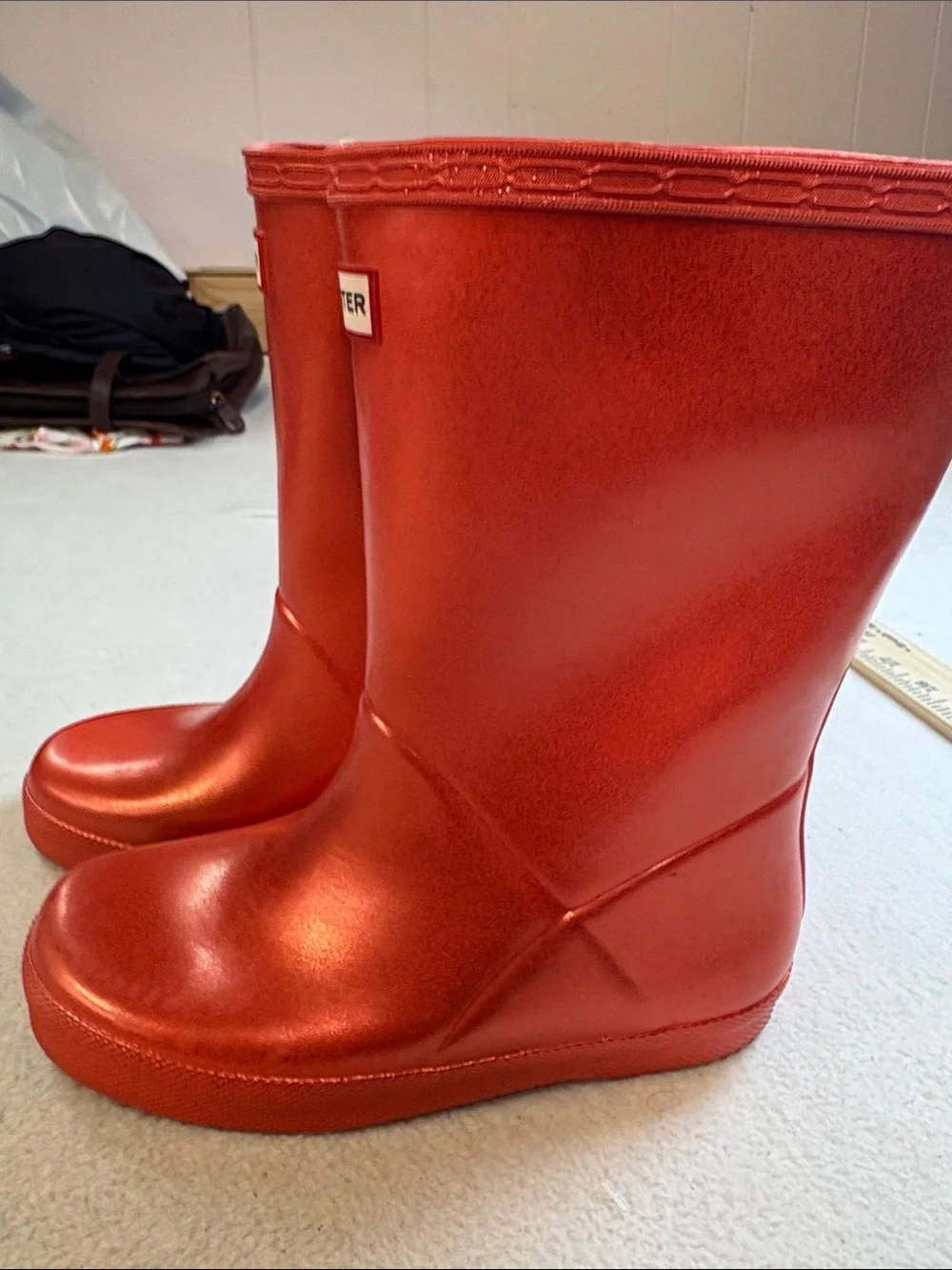 Hunter Kids orange red gloss